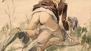 vintage despondent drawings